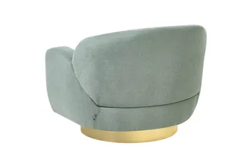 Fåtölj Lejre Grön/guld - Grön/guld - Möbler - Fåtölj & stolar - Fåtölj - Clubfåtölj