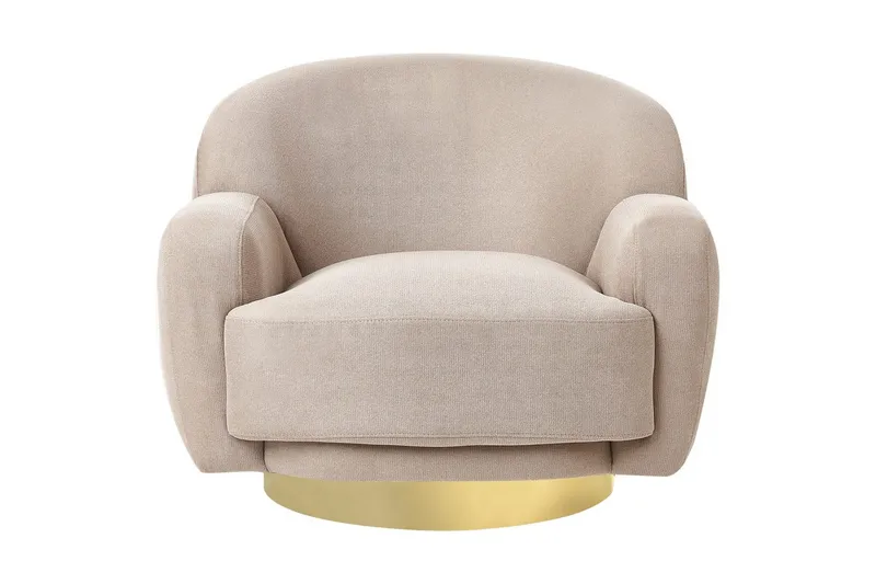 Fåtölj Lejre Taupe/guld - Taupe/guld - Möbler - Fåtölj & stolar - Fåtölj - Clubfåtölj