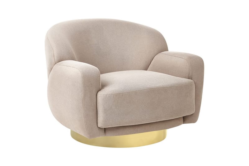 Fåtölj Lejre Taupe/guld - Taupe/guld - Möbler - Fåtölj & stolar - Fåtölj - Clubfåtölj