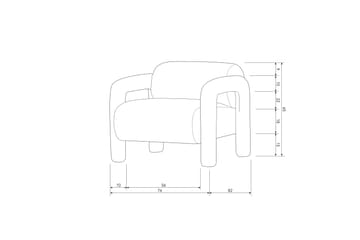 Fåtölj Lenny - Guld/Gul - Möbler - Fåtölj & stolar - Fåtölj