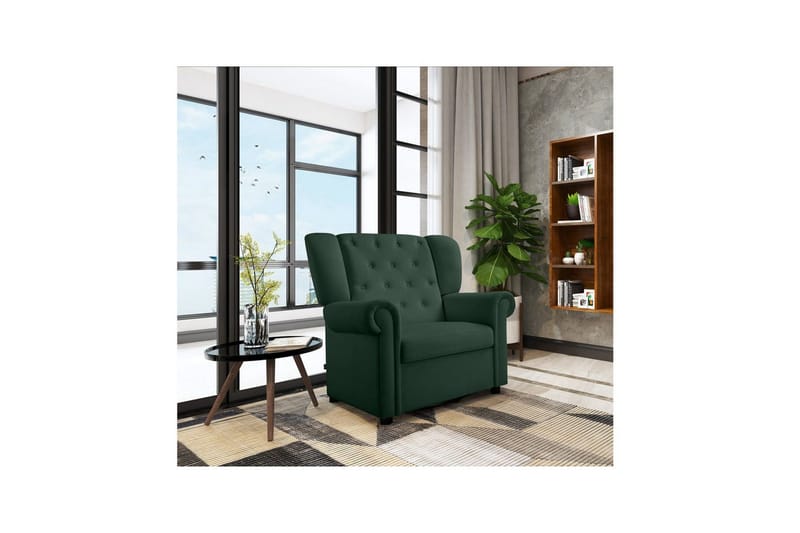 Fåtölj Lillyse Mörkgrön - Mörkgrön - Möbler - Fåtölj & stolar - Fåtölj