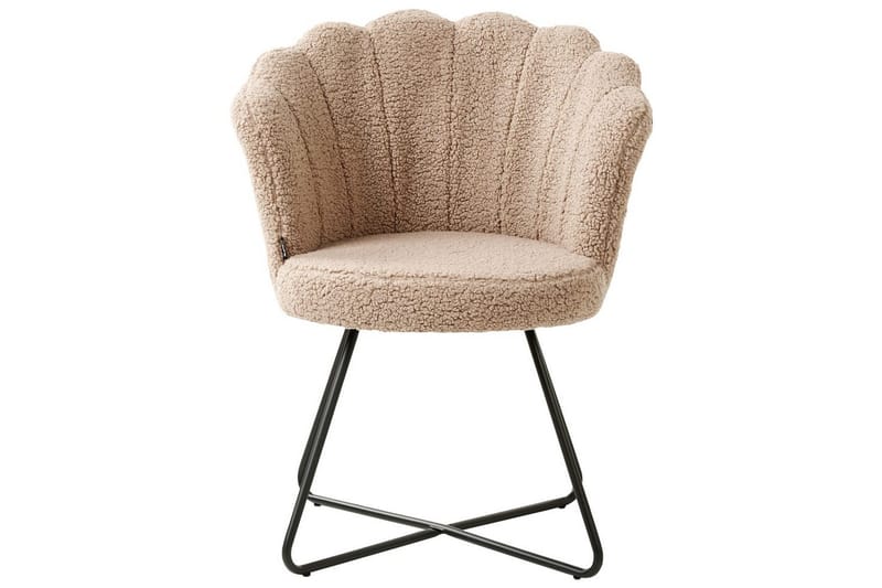 Fåtölj Lovelock - Beige, svart/Bouclé - Möbler - Fåtölj & stolar - Fåtölj - Fåtölj utan armstöd