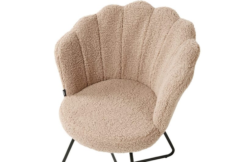 Fåtölj Lovelock - Beige, svart/Bouclé - Möbler - Fåtölj & stolar - Fåtölj - Fåtölj utan armstöd