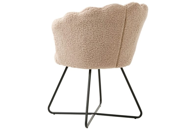 Fåtölj Lovelock - Beige, svart/Bouclé - Möbler - Fåtölj & stolar - Fåtölj - Fåtölj utan armstöd