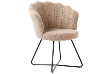 Fåtölj Lovelock - Beige, svart/Bouclé - Möbler - Fåtölj & stolar - Fåtölj - Fåtölj utan armstöd