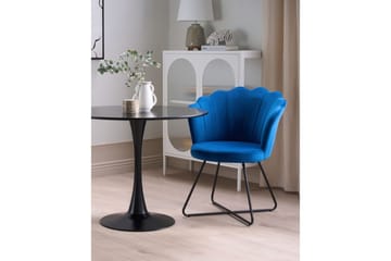 Fåtölj Lovelock - Blå, Svart/Sammet - Möbler - Fåtölj & stolar - Fåtölj - Fåtölj utan armstöd