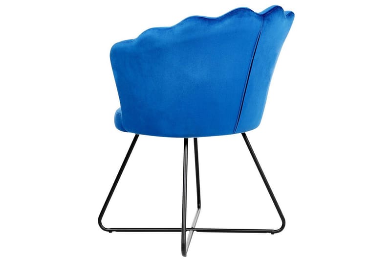 Fåtölj Lovelock - Blå, Svart/Sammet - Möbler - Fåtölj & stolar - Fåtölj - Fåtölj utan armstöd