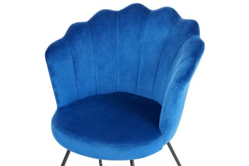 Fåtölj Lovelock - Blå, Svart/Sammet - Möbler - Fåtölj & stolar - Fåtölj - Fåtölj utan armstöd