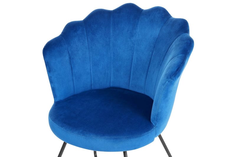 Fåtölj Lovelock - Blå, Svart/Sammet - Möbler - Fåtölj & stolar - Fåtölj - Fåtölj utan armstöd