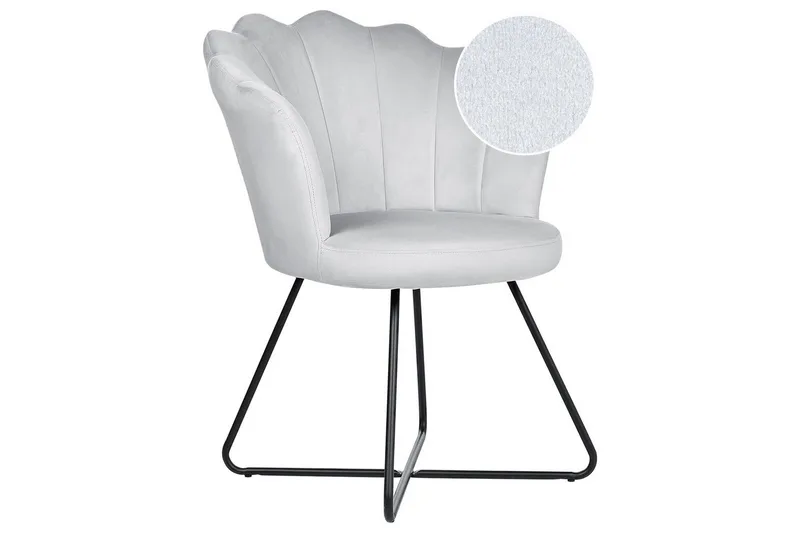 Fåtölj Lovelock, Grå, svart/Sammet