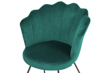 Fåtölj Lovelock - Grön, Svart/Sammet - Möbler - Fåtölj & stolar - Fåtölj - Fåtölj utan armstöd