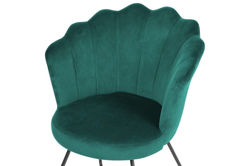 Fåtölj Lovelock - Grön, Svart/Sammet - Möbler - Fåtölj & stolar - Fåtölj - Fåtölj utan armstöd