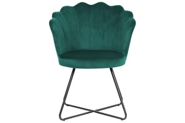 Fåtölj Lovelock - Grön, Svart/Sammet - Möbler - Fåtölj & stolar - Fåtölj - Fåtölj utan armstöd