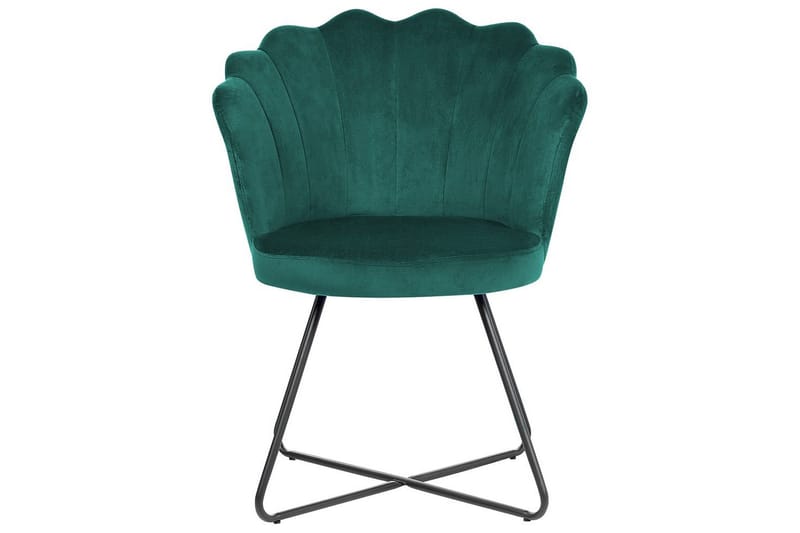 Fåtölj Lovelock - Grön, Svart/Sammet - Möbler - Fåtölj & stolar - Fåtölj - Fåtölj utan armstöd