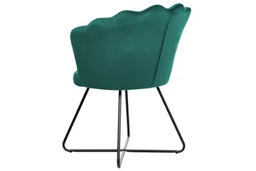 Fåtölj Lovelock - Grön, Svart/Sammet - Möbler - Fåtölj & stolar - Fåtölj - Fåtölj utan armstöd