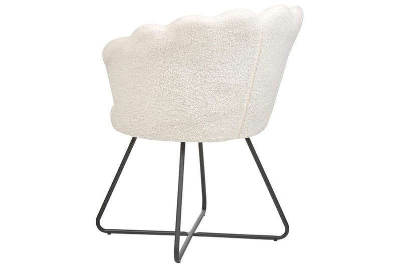 Fåtölj Lovelock - Vit, Svart/Bouclé - Möbler - Fåtölj & stolar - Fåtölj - Fåtölj utan armstöd