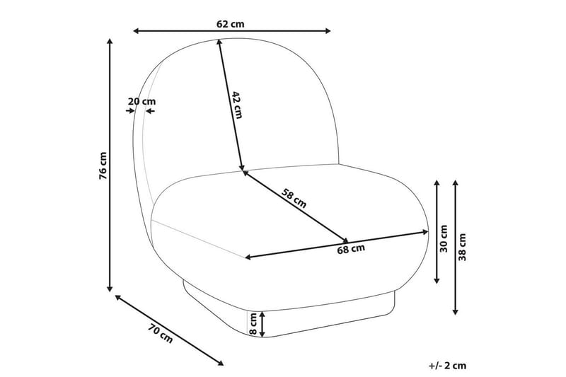 Fåtölj Loviisa - Beige, guld - Möbler - Fåtölj & stolar - Fåtölj - Fåtölj utan armstöd