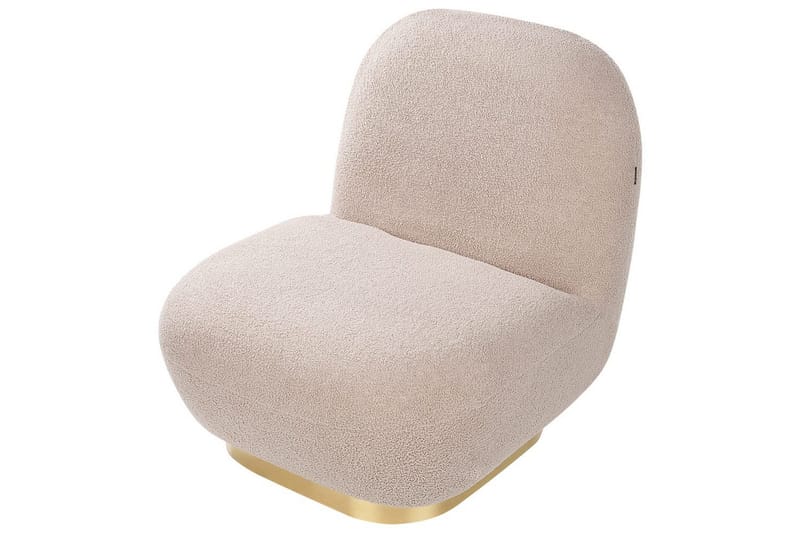Fåtölj Loviisa - Beige, guld - Möbler - Fåtölj & stolar - Fåtölj - Fåtölj utan armstöd