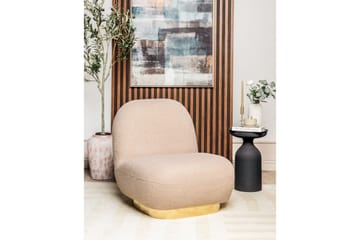 Fåtölj Loviisa - Beige, guld - Möbler - Fåtölj & stolar - Fåtölj - Fåtölj utan armstöd
