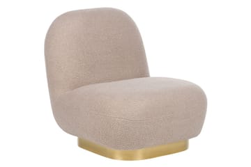 Fåtölj Loviisa - Beige, guld - Möbler - Fåtölj & stolar - Fåtölj - Fåtölj utan armstöd