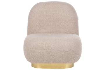 Fåtölj Loviisa - Beige, guld - Möbler - Fåtölj & stolar - Fåtölj - Fåtölj utan armstöd