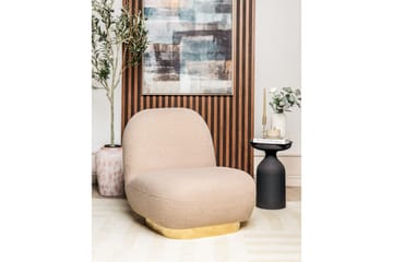 Fåtölj Loviisa - Beige, guld - Möbler - Fåtölj & stolar - Fåtölj - Fåtölj utan armstöd
