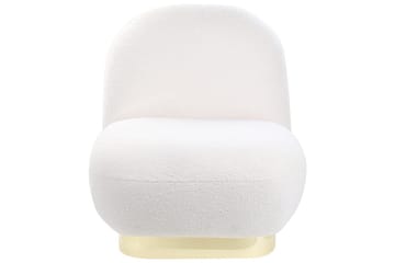 Fåtölj Loviisa - Vitt, guld - Möbler - Fåtölj & stolar - Fåtölj - Fåtölj utan armstöd