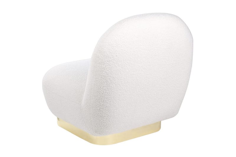 Fåtölj Loviisa - Vitt, guld - Möbler - Fåtölj & stolar - Fåtölj - Fåtölj utan armstöd