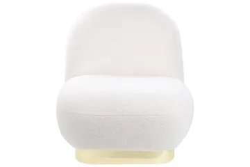 Fåtölj Loviisa - Vitt, guld - Möbler - Fåtölj & stolar - Fåtölj - Fåtölj utan armstöd