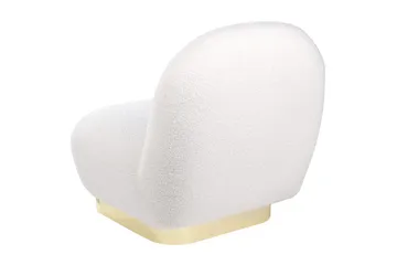 Fåtölj Loviisa - Vitt, guld - Möbler - Fåtölj & stolar - Fåtölj - Fåtölj utan armstöd