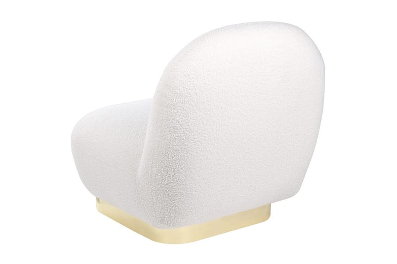 Fåtölj Loviisa - Vitt, guld - Möbler - Fåtölj & stolar - Fåtölj - Fåtölj utan armstöd