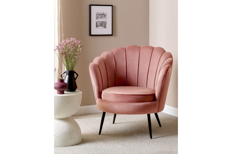 Fåtölj Lovikka Rosa/Svart - Rosa/Svart - Möbler - Fåtölj & stolar - Fåtölj - Howard fåtölj