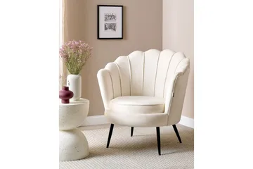 Fåtölj Lovikka Vit/Svart - Vit/Svart - Möbler - Fåtölj & stolar - Fåtölj