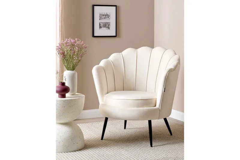 Fåtölj Lovikka Vit/Svart - Vit/Svart - Möbler - Fåtölj & stolar - Fåtölj