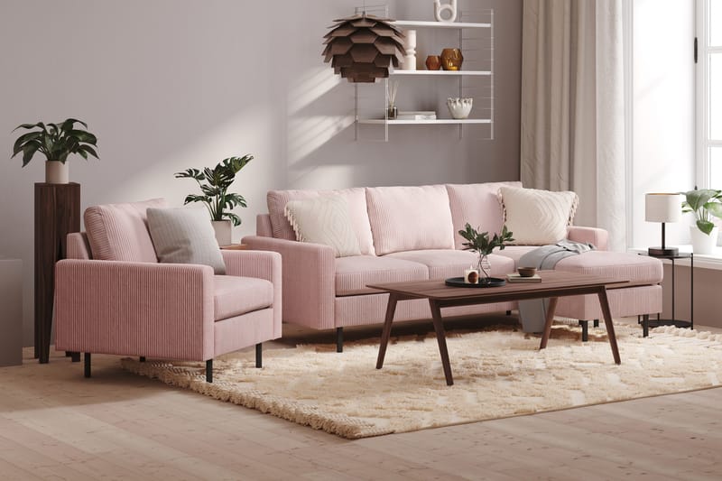 Fåtölj Malley - Rosa - Möbler - Fåtölj & stolar - Fåtölj