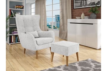 Fåtölj - Grå - Möbler - Fåtölj & stolar - Fåtölj - Sammetsfåtölj