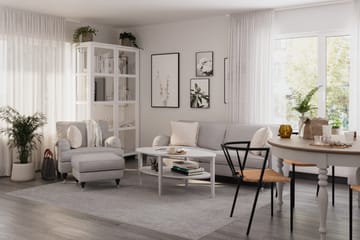 Fåtölj med Fotpall Oxford Classic - Grå - Möbler - Fåtölj & stolar - Fåtölj - Fåtölj med fotpall