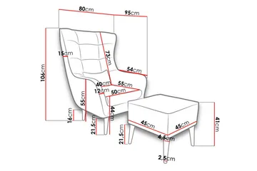 Fåtölj - Rosa - Möbler - Fåtölj & stolar - Fåtölj - Sammetsfåtölj