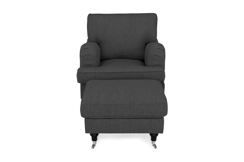 Howard Classic Fåtölj med Fotpall - Antracit - Möbler - Fåtölj & stolar - Fåtölj - Howard fåtölj