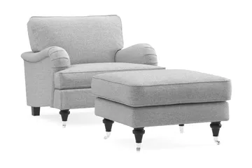 Howard Classic Fåtölj med Fotpall - Grå - Möbler - Fåtölj & stolar - Fåtölj - Howard fåtölj