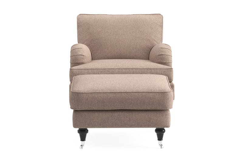 Howard Classic Fåtölj med Fotpall - Mörkbeige - Möbler - Fåtölj & stolar - Fåtölj - Howard fåtölj