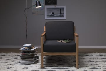 Fåtölj Melker - Ek|Mörkgrå - Möbler - Fåtölj & stolar - Fåtölj