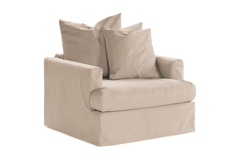 Fåtölj Menard Tvättbar & avtagbar klädsel - Beige - Möbler - Fåtölj & stolar - Fåtölj