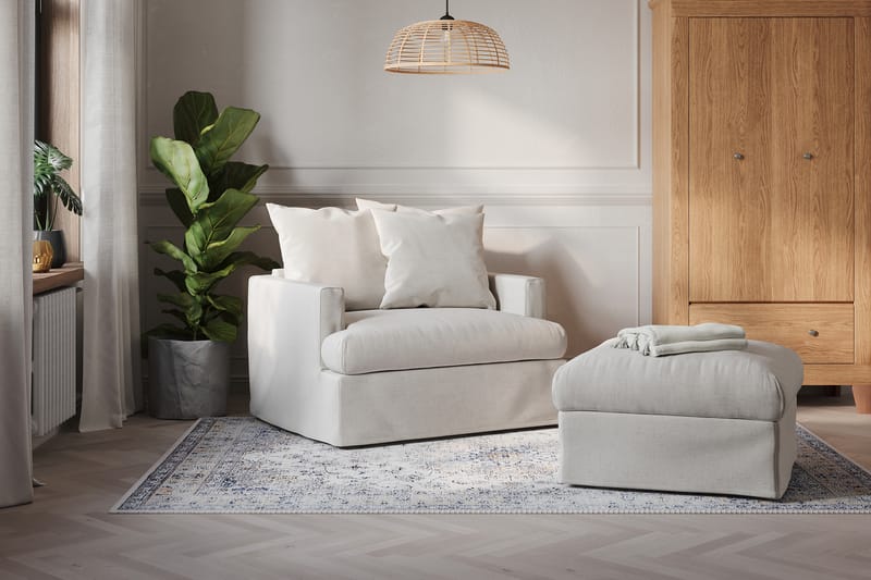Fåtölj Menard Tvättbar & avtagbar klädsel - Beige - Möbler - Fåtölj & stolar - Fåtölj