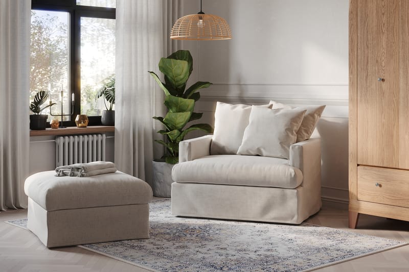 Fåtölj Menard Tvättbar & avtagbar klädsel - Beige - Möbler - Fåtölj & stolar - Fåtölj