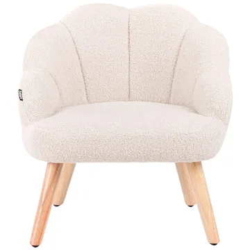 Fåtölj Miland - Beige, ljust trä - Möbler - Fåtölj & stolar - Fåtölj - Fåtölj utan armstöd