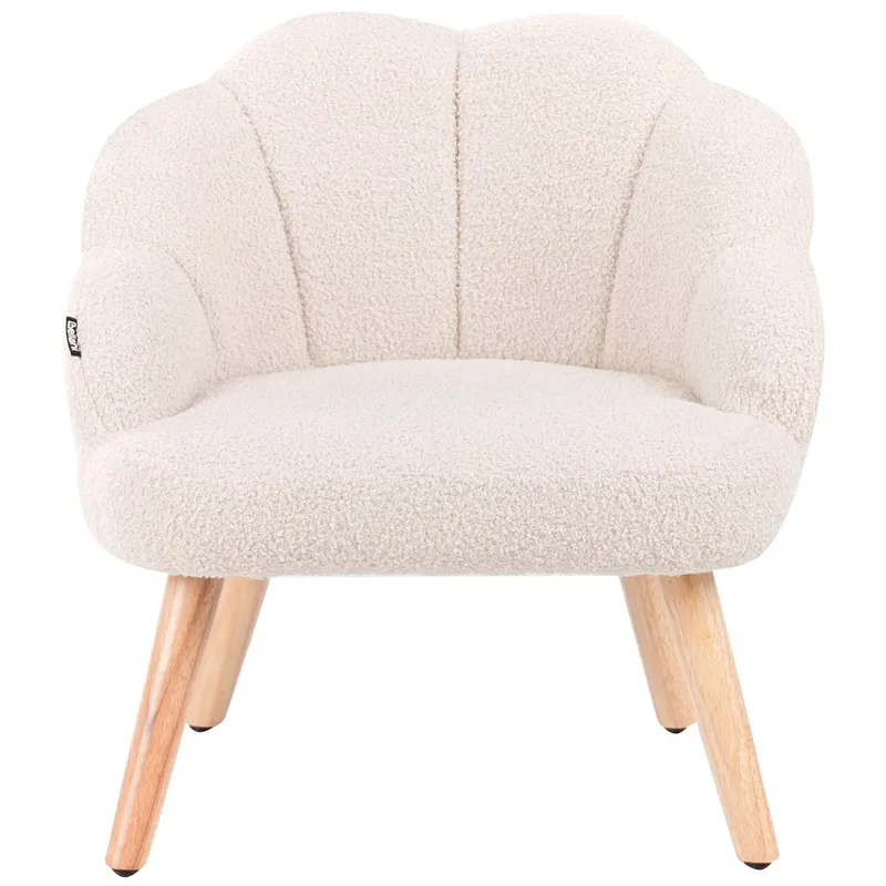 Fåtölj Miland - Beige, ljust trä - Möbler - Fåtölj & stolar - Fåtölj - Fåtölj utan armstöd