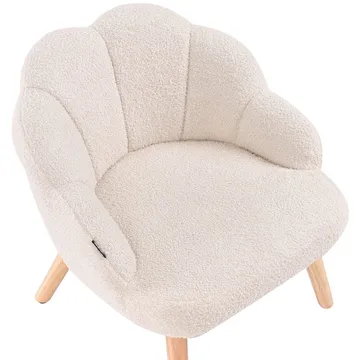 Fåtölj Miland - Beige, ljust trä - Möbler - Fåtölj & stolar - Fåtölj - Fåtölj utan armstöd