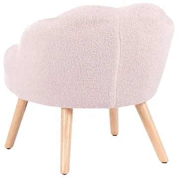 Fåtölj Miland - Rosa, ljust trä - Möbler - Fåtölj & stolar - Fåtölj - Fåtölj utan armstöd