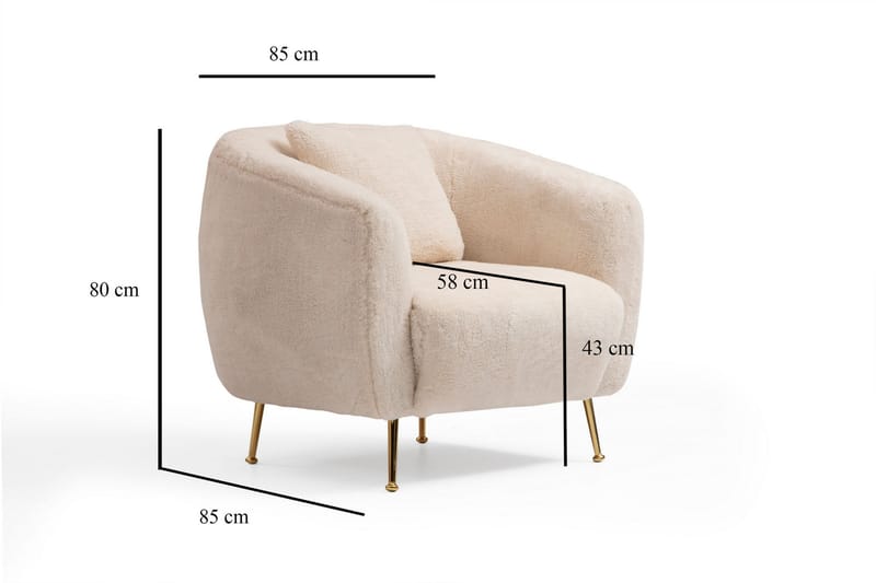 Fåtölj Moe - Beige - Möbler - Fåtölj & stolar - Fåtölj